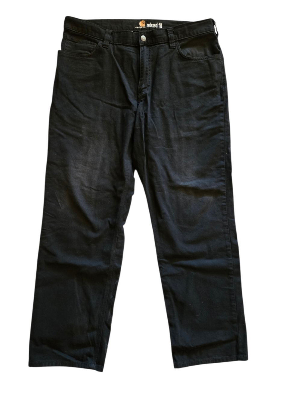 NWOT Carhartt Relaxed Fit Black Men's Work Jeans 36/30
